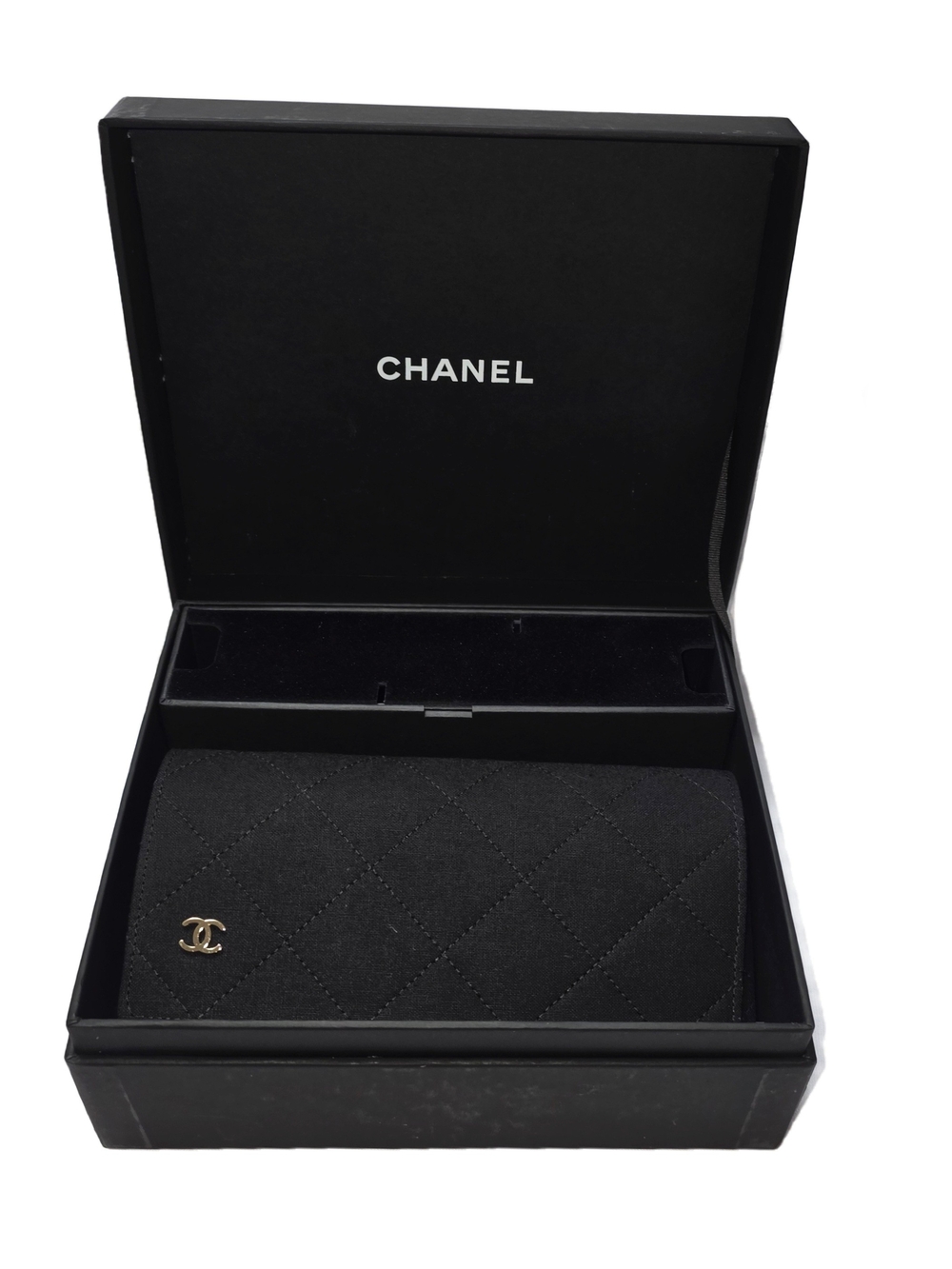 CHANEL Quilted Sunglass Case With Box For Chain